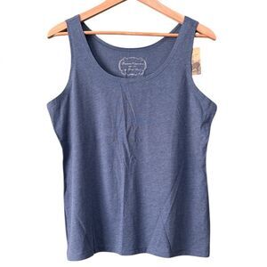 NWT Peruvian Connection Melange Jersey Tank Chambray Blue Sz XL